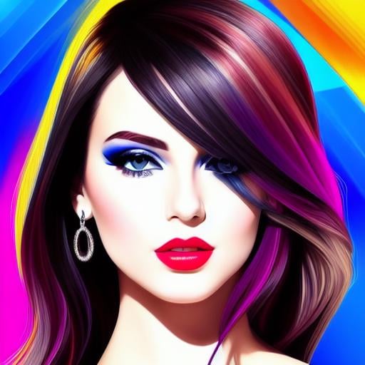 Prompt: voguestyle,| Young female, defined facial features, beautiful eyes,  black hair with silver highlights, defined and well structured.  high-heeled shoes,   digital illustration, extreme detail, digital art,  photography,