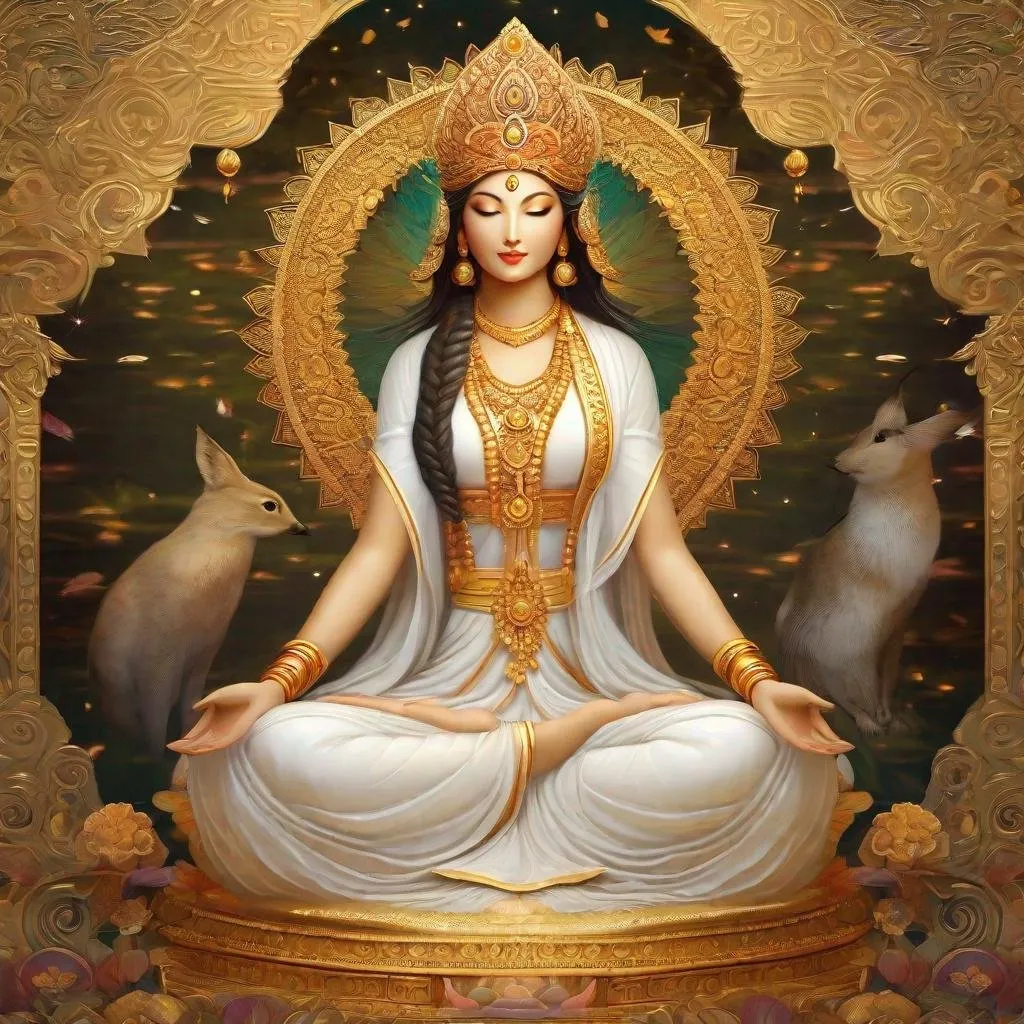 Prompt: The mythical Goddess of Inner peace and tranquility