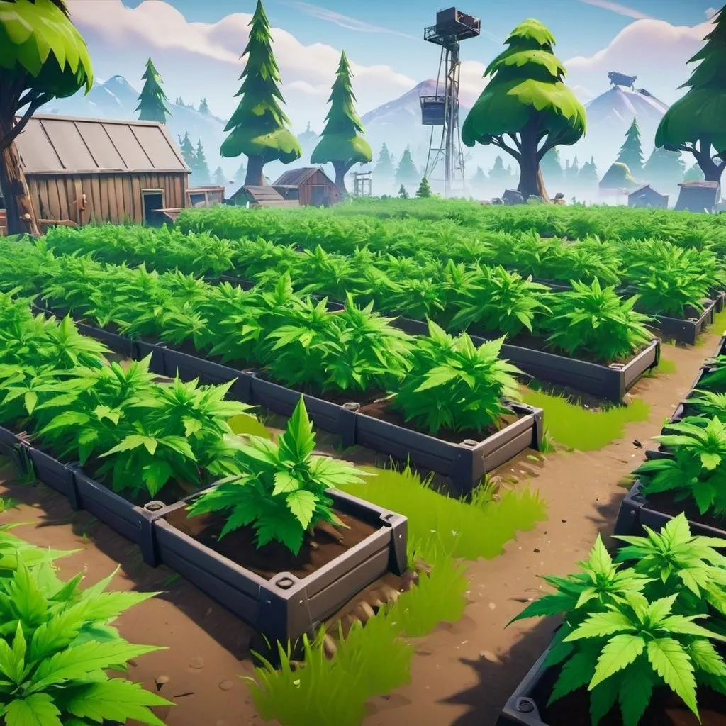 Prompt: Fortnite weed farm