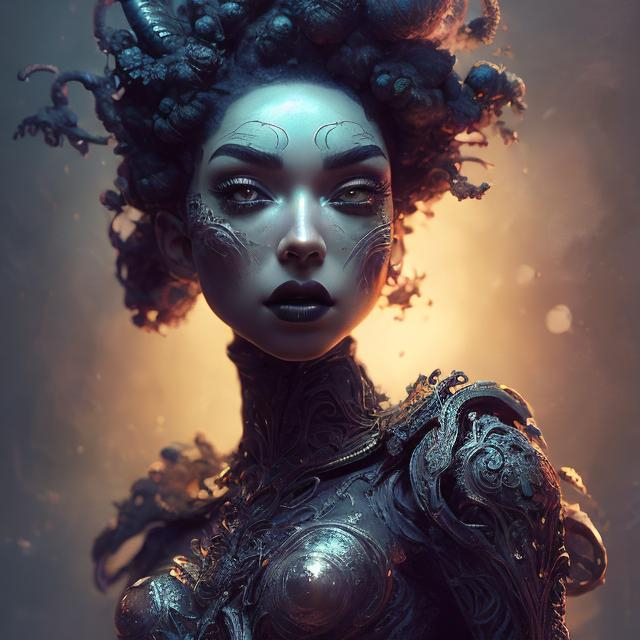 Prompt: Beautiful woman with a big wig and powdered make up, dynamic pose, misc-goth, very detailed, elegant, ornate, ultra detailed, misc-grunge,  32k, fantasy art, Still-Life, Warm Color Palette,  Glowing, Rays of Shimmering Light, Moody Lighting
