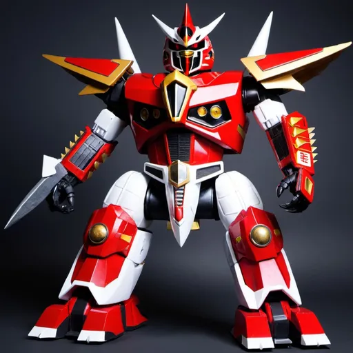 Prompt: japanese dino megazord