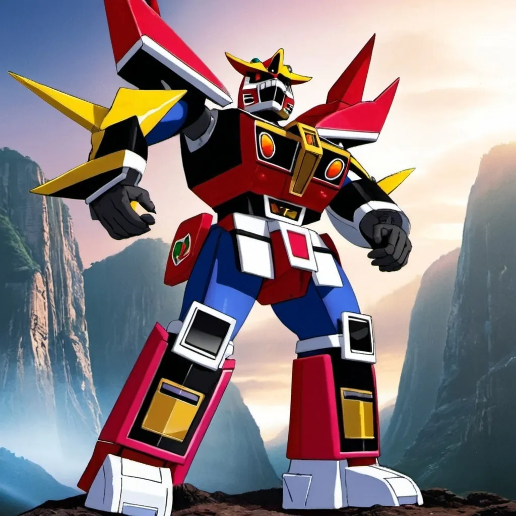 Prompt: Mighty Morphin Power Rangers Dino Megazord