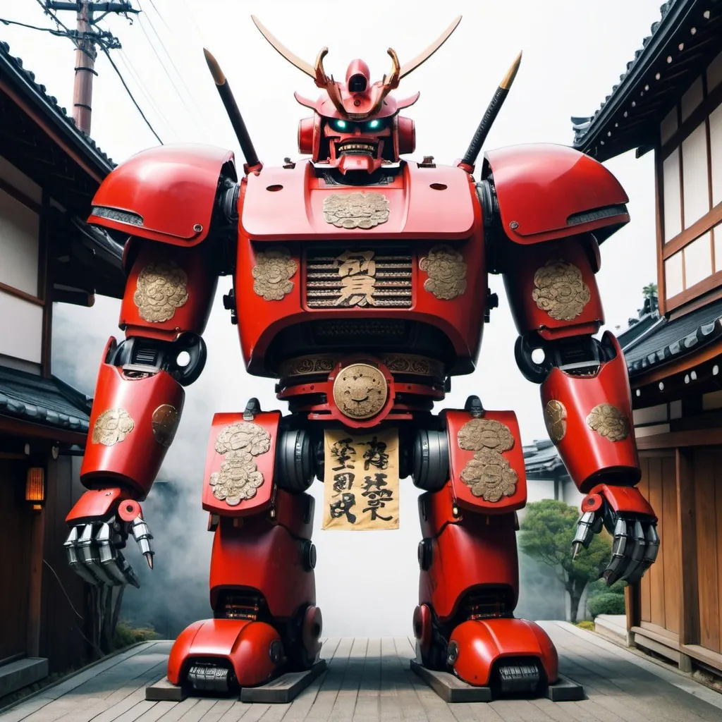 Prompt: japanese samurai giant robot