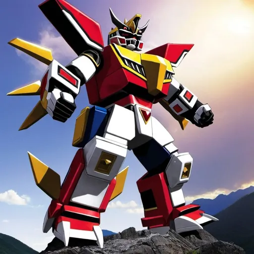 Prompt: Mighty Morphin Power Rangers Dino Megazord