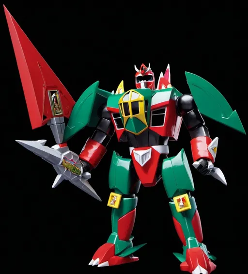 Prompt: mighty morphin power rangers dino megazord