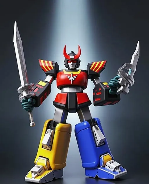 Prompt: super sentai Bioman super  giant robot