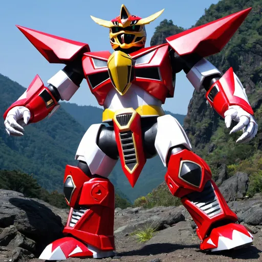 Prompt: power rangers dino megazord