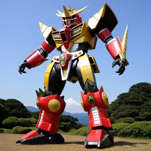 Prompt: japanese dino megazord