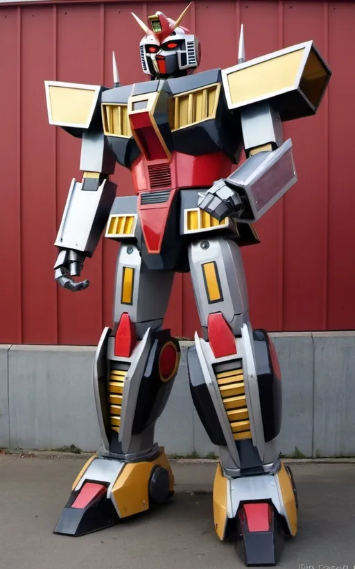 Prompt: giant robot megazord