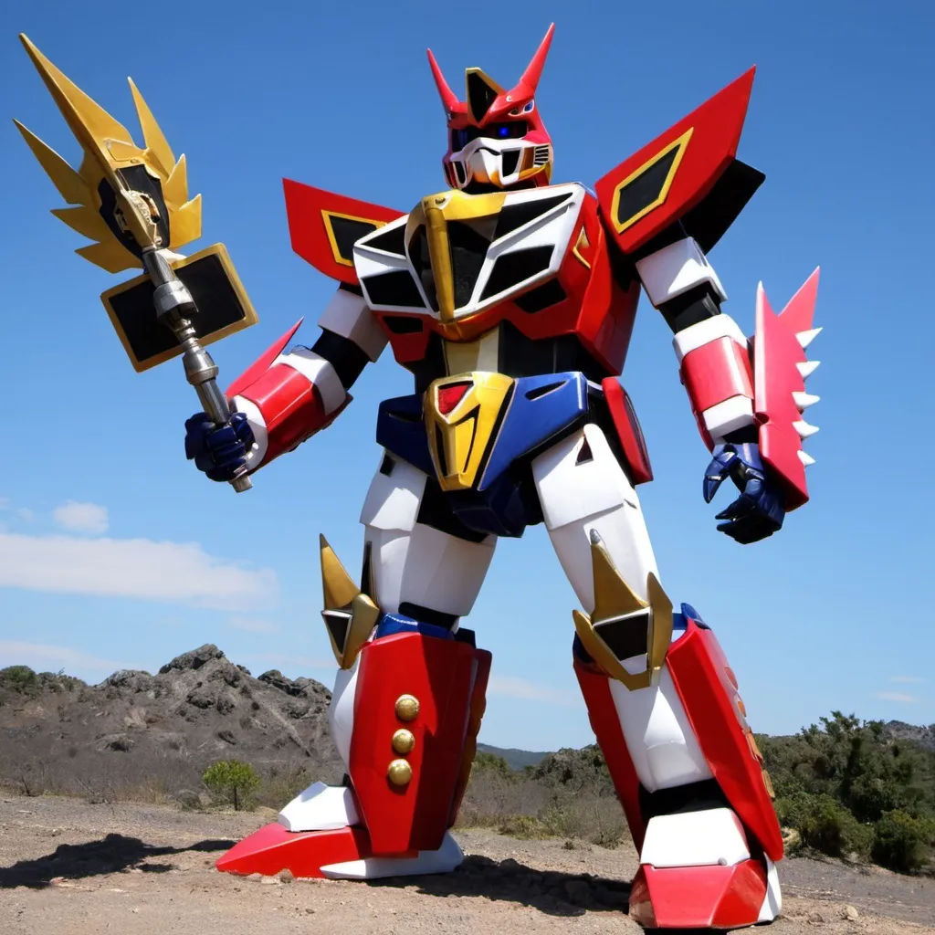 Prompt: dino megazord