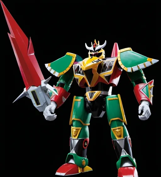 Prompt: mighty morphin power rangers dino megazord