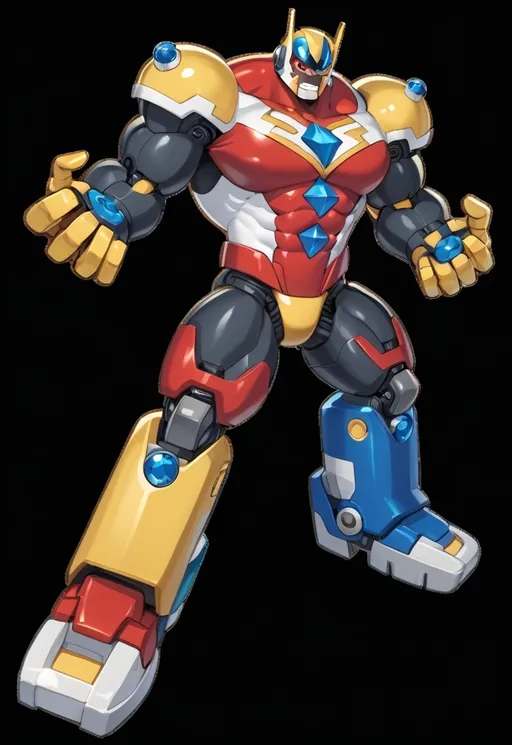 Prompt: mighty morphin power rangers dino megazord robot