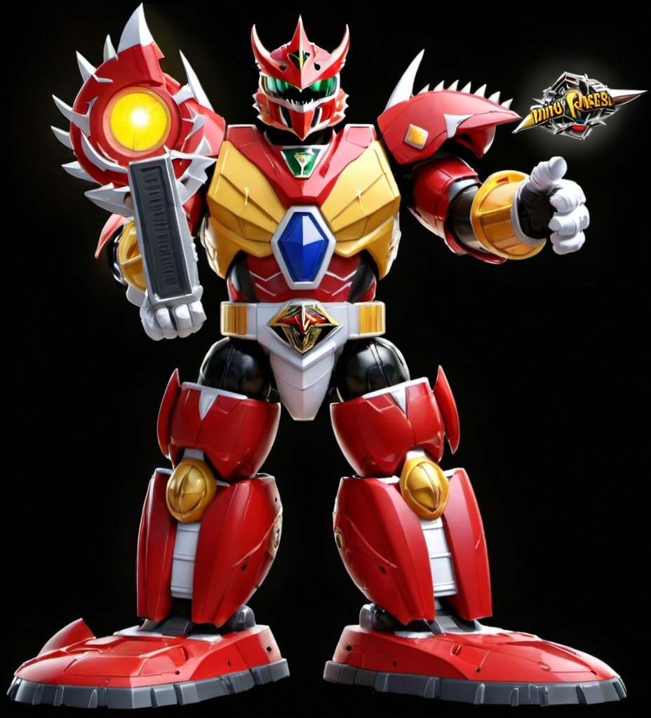 Prompt: Mighty Morphin Power Rangers Dino Megazord