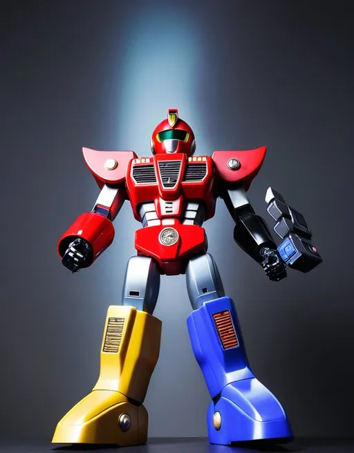 Prompt: super sentai Bioman super  giant robot