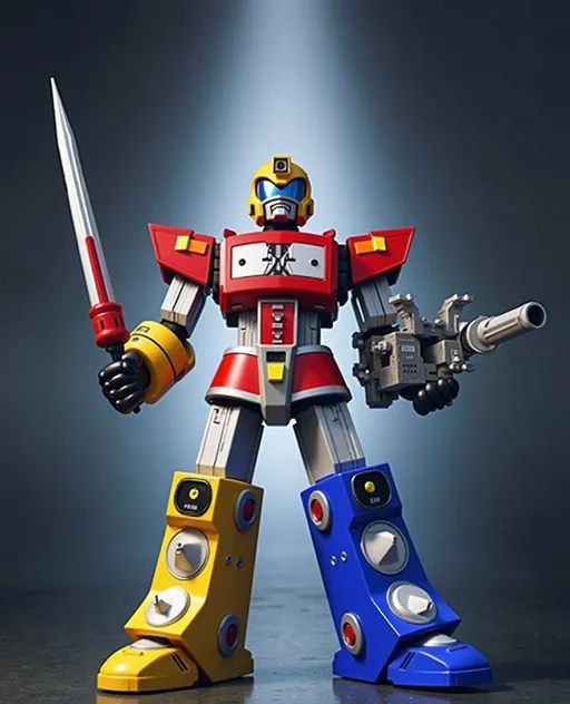 Prompt: super sentai Bioman super  giant robot