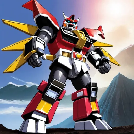 Prompt: Mighty Morphin Power Rangers Dino Megazord