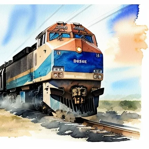 Prompt: A diesel train on an image of a strong bicep.