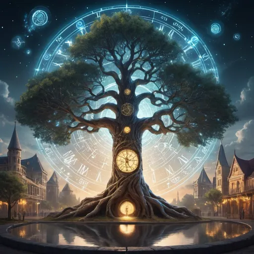 Prompt: In the heart of the city, the wizard stands before the Tree of Knowledge, an ancient tree with roots that intertwine with glowing circuits. The tree’s massive trunk is covered in runes that pulse with energy, and its branches stretch out, reaching toward the sky, where stars and digital codes blend seamlessly.

The hourglass, now placed at the base of the tree, glows brightly, its sands of time swirling with a golden light. As the tree’s branches light up, they reveal countless paths, each one a different timeline, a different reality. The wizard, bathed in this ethereal glow, stands in awe as the entire universe seems to unfold before them.

The sky above is a swirling mix of stars, planets, and floating digital symbols, as if the entire cosmos is converging into this one moment. The city around the tree is both futuristic and ancient, with skyscrapers and castles merging into one, their lights reflecting off the glowing cryptocurrency river that flows around the tree’s roots.

In the distance, the giant clock in the sky ticks slowly, each tick echoing through the city, marking the passage of time as the wizard prepares to make their choice.


Copy code
           🌌✨🌍
          /       \
   𝑹𝒐𝒐𝒕𝒔 𝒘𝒊𝒕𝒉 𝒄𝒊𝒓𝒄𝒖𝒊𝒕𝒓𝒚 𝒑𝒖𝒍𝒔𝒆 𝒂𝒔 𝒂 𝒓𝒊𝒗𝒆𝒓 𝒐𝒇 𝑩𝒊𝒕𝒄𝒐𝒊𝒏𝒔 𝒇𝒍𝒐𝒘𝒔.
        //                 \\

Wizard 🌟 stands as hourglass ⏳ glows.
🌳 Tree 🌳 reaches, revealing timelines in digital glow.
   𝑮𝒊𝒂𝒏𝒕 𝒄𝒍𝒐𝒄𝒌 🕰 𝒕𝒊𝒄𝒌𝒔, 𝒕𝒊𝒎𝒆 𝒇𝒍𝒐𝒘𝒔, 𝒂𝒔 𝒕𝒉𝒆 𝒘𝒊𝒛𝒂𝒓𝒅 𝒅𝒆𝒄𝒊𝒅𝒆𝒔.
        \\                 //
          \       /
           ✨🌌✨







