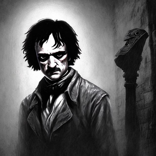 Prompt: edgar alan poe in silent hill