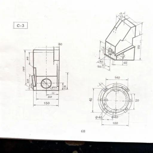 Prompt: Saque las vistas frontal lateral y superior y acote