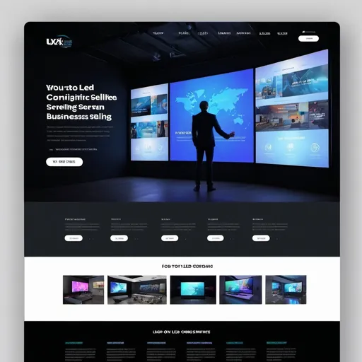 Prompt: Design a ux/ui website for large led screen selling business 
