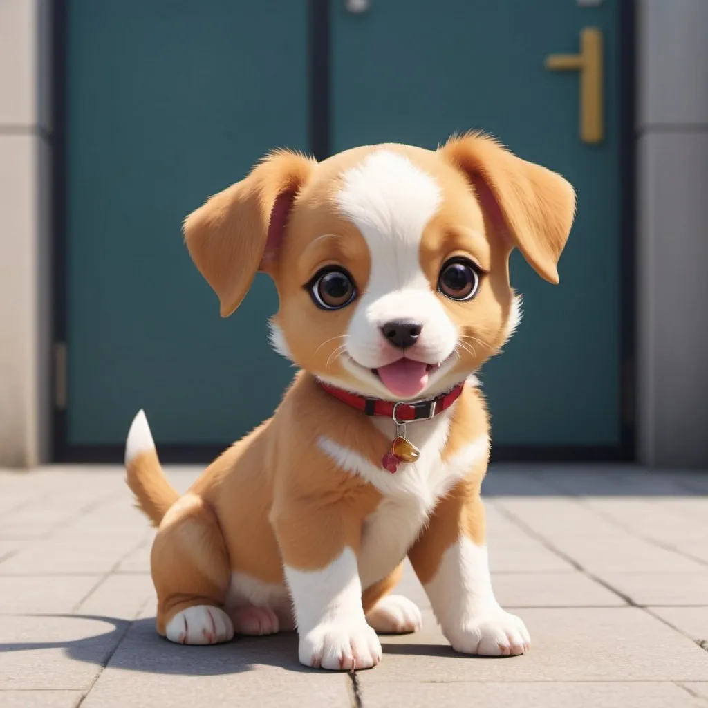 Prompt: create a cute puppy  in anime