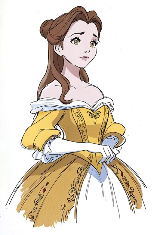 Prompt: anime, girl, detailed, Belle from beauty and the beast concept art,
Disney,