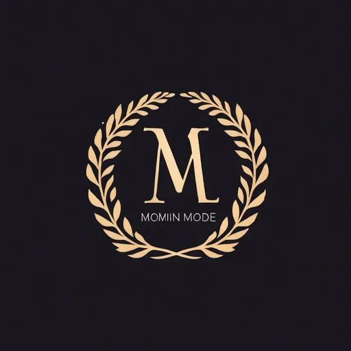 Prompt: elegant logo for MOMIN LA MODE, a Pakistani clothing boutique 