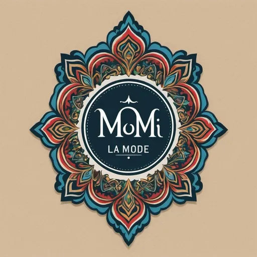 Prompt: "Design a captivating logo for MOMIN LA MODE, a Pakistani clothing store in Mississauga, Ontario. Incorporate elements that reflect the rich heritage and modern flair of Pakistani fashion, capturing the essence of elegance, cultural diversity, and style. Emphasize vibrant colors, intricate patterns, and contemporary design to create a memorable emblem that resonates with the store's identity and attracts customers."