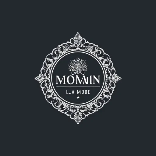 Prompt: "Design logo for MOMIN LA MODE, a Pakistani clothing store in Mississauga, Ontario. 