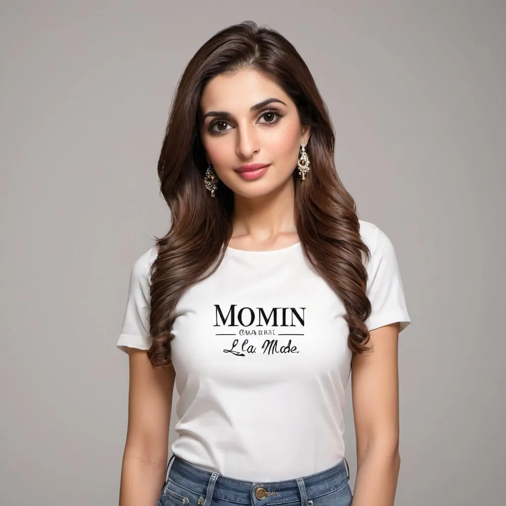 Prompt: "Design a smart logo only words for MOMIN LA MODE, a Pakistani clothing boutique 