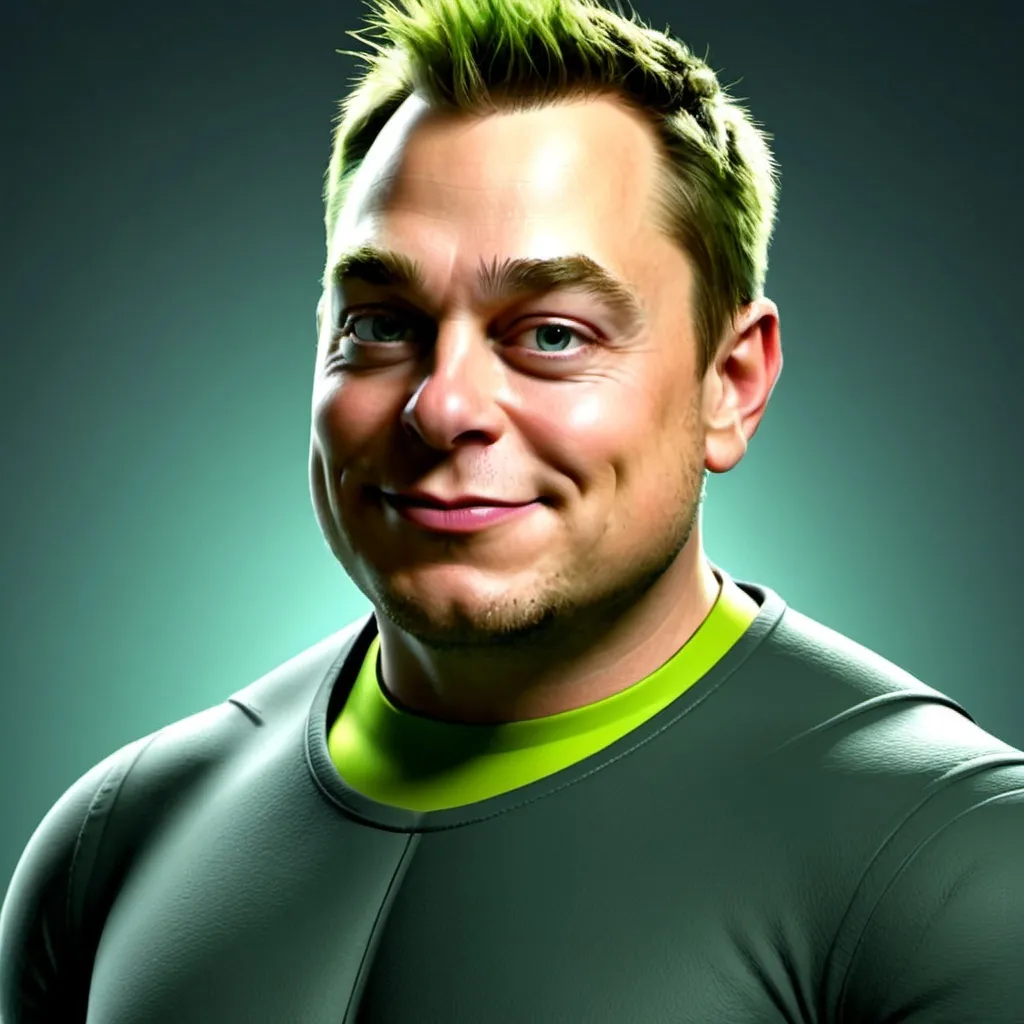 Prompt: Elon Musk in 3d Shrek style