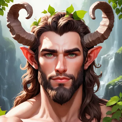 Prompt: A handsome Satyr.