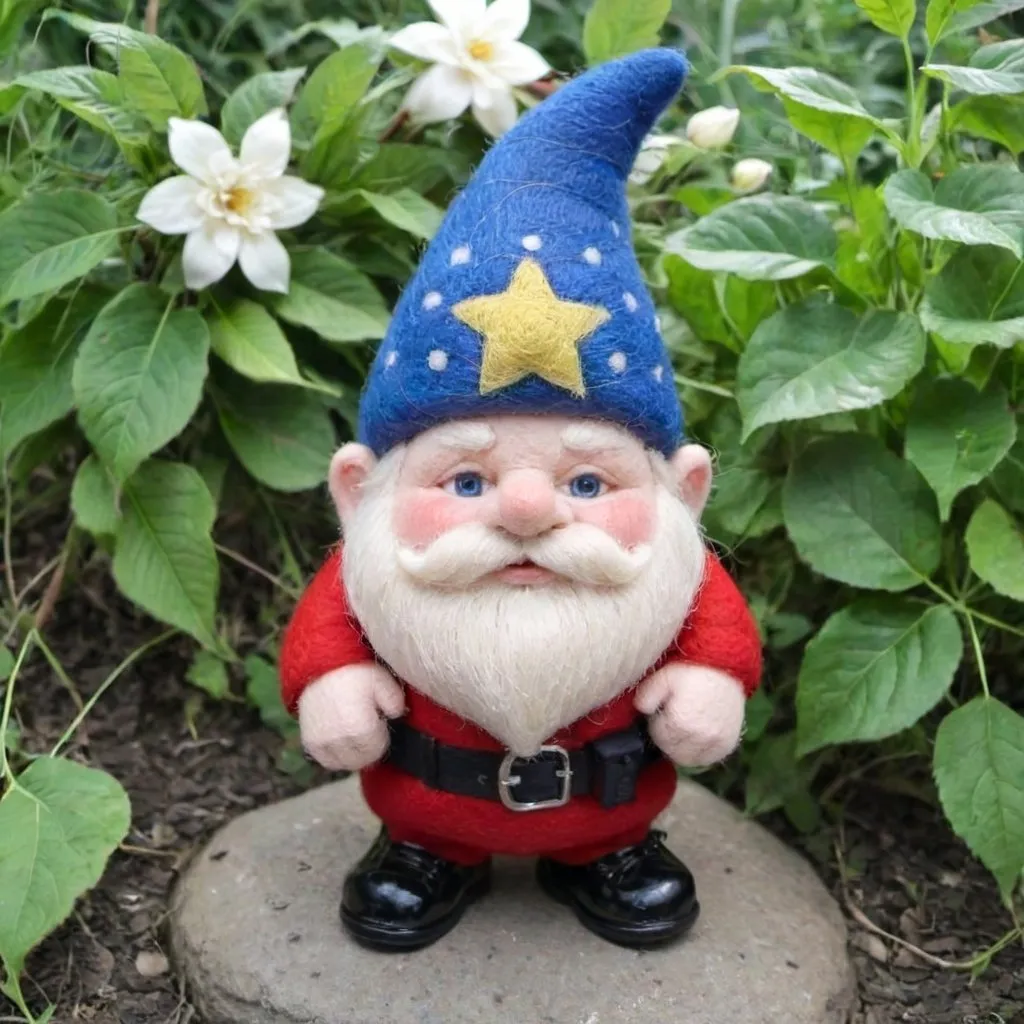 Prompt: Extremist paramilitary garden gnome.