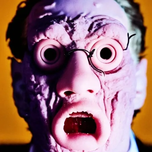 Prompt: A man biscuit mutant by David Cronenberg.