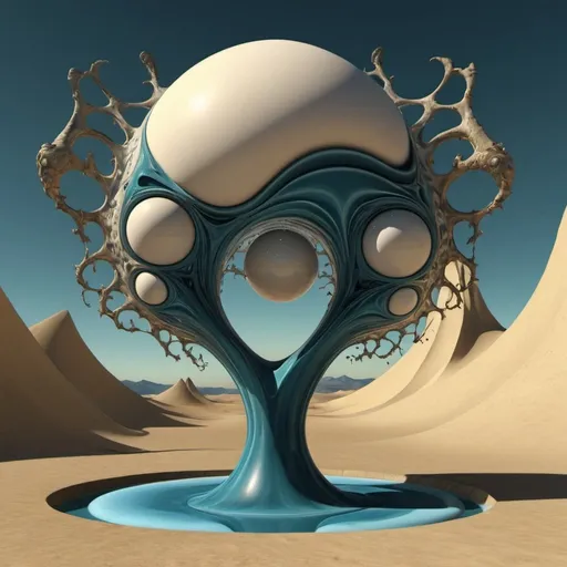 Prompt: Dali ::1 Surrealism ::1 fractal organics and fluids –chaos 10 –ar 2:3 –style raw –stylize 450 –v 5.2