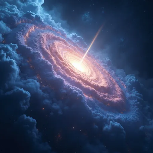 Prompt: (stella pulsar, 20 km), (highly detailed), cosmic scene, vibrant colors with shades of deep blue, bright white, and hints of purple, (high-energy atmosphere), swirling interstellar clouds, dramatic lighting effects, intricate gravitational waves, celestial objects in the background, (4K) resolution, astonishing visual depth, galactic wonder, (ethereal ambiance) of cosmic phenomena.