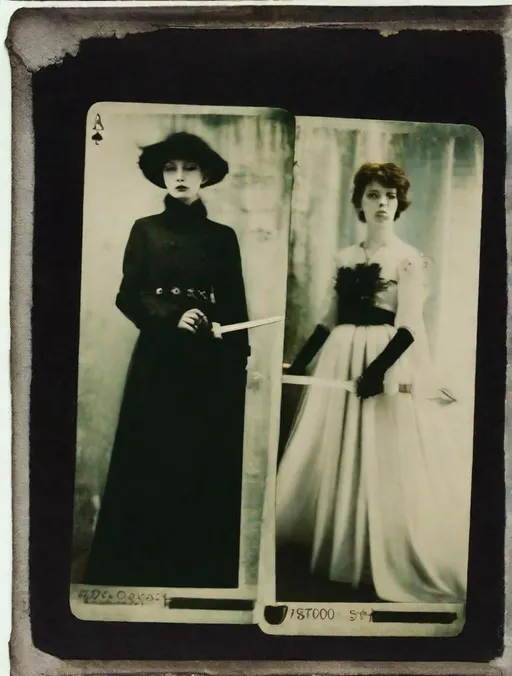 Prompt: tarot card the two of swords  Lomography artist style Ellen Rogers, Paolo Roversi, and Sarah Moon