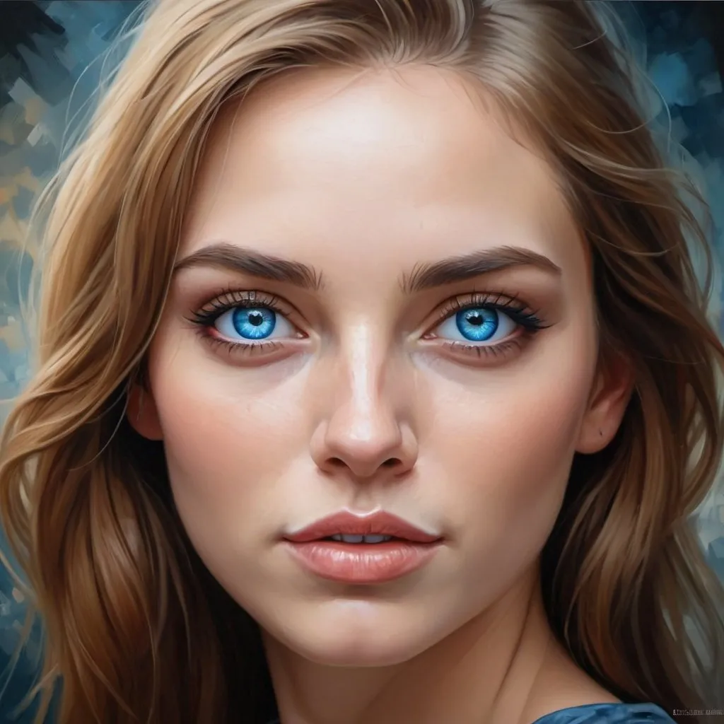 Prompt:  a painting of a woman with blue eyes, beauty woman with detailed faces, beautiful fantasy art portrait, beautiful portrait image, detailed beautiful portrait, beautiful and realistic face, beautiful portrait oil painting, beautiful fantasy portrait, realistic female portrait, realistic cute girl painting, beautiful female portrait, beautiful digital painting, gorgeous digital painting, beautiful woman face, stunning digital painting, detailed beauty portrait