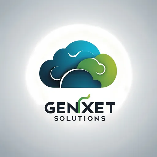 Prompt: “Create a logo for a tech startup called GENEXT CLOUD SOLUTIONS (GCS). The logo should feature the company name in a creative and artistic typography style, incorporating fluid and dynamic lettering that reflects innovation. Include a stylized cloud icon in a vector style. Use a calm mood with a color palette of blue, gray, and green, conveying a futuristic and professional feel.