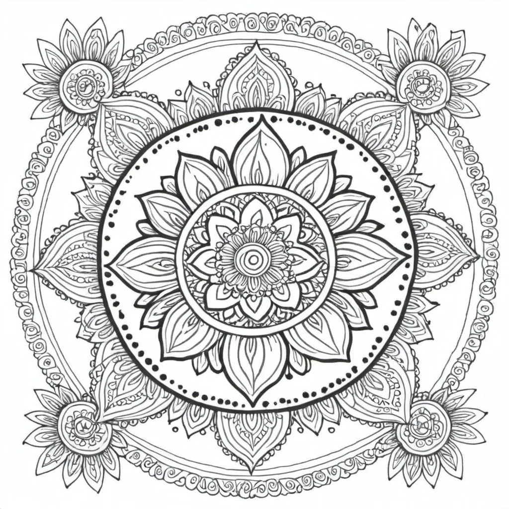 Prompt: henna in a mandala style 