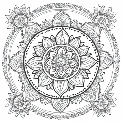 Prompt: henna in a mandala style 