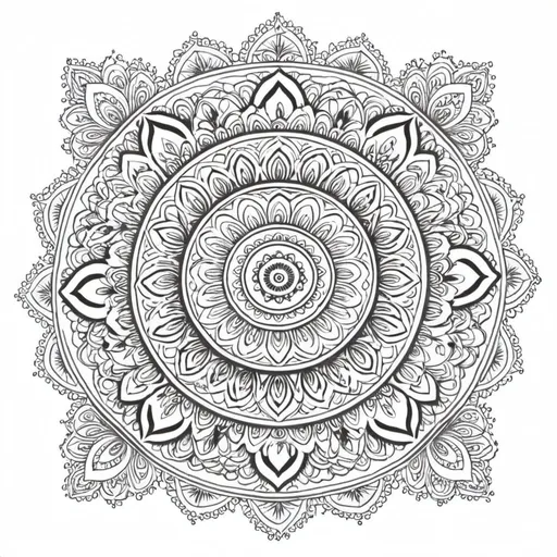 Prompt: create 20 different 
henna in a mandala style 