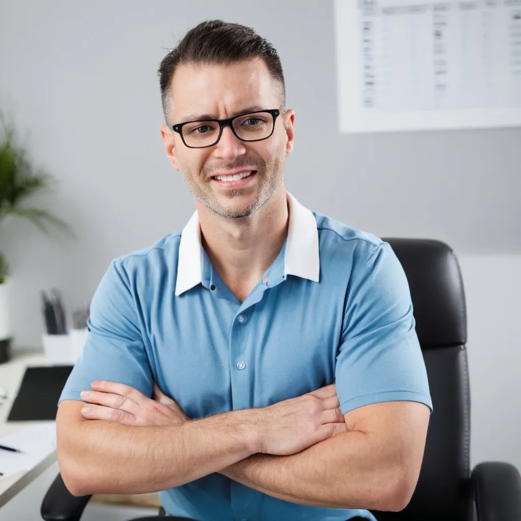 Prompt: stressed chiropractic business owner who needs more booked appointments