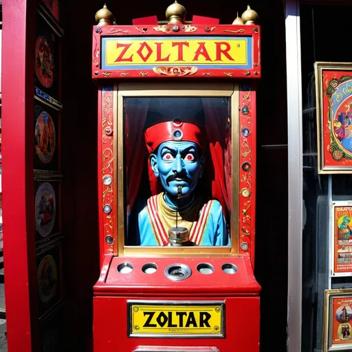 Prompt: Fortune Telling machine called Zoltar