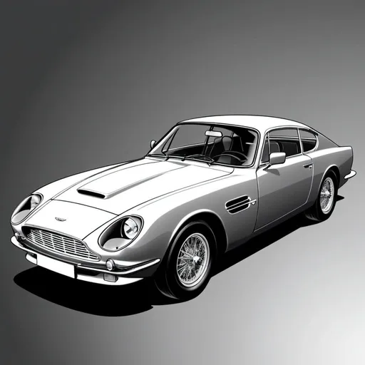 Prompt: vector line Art of an Aston Martin db-8
