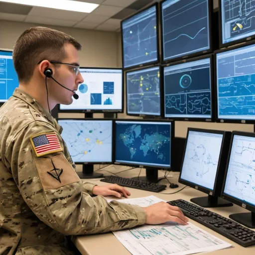 Prompt: Network modeling equips military-uniformed analysts with tools to scrutinize application, network, or device performance through real-time visualization and statistical data display during simulation, along with post-simulation analysis of collected statistical data (e.g., dropped calls, average end-to-end latency, and throughput of text/video data
