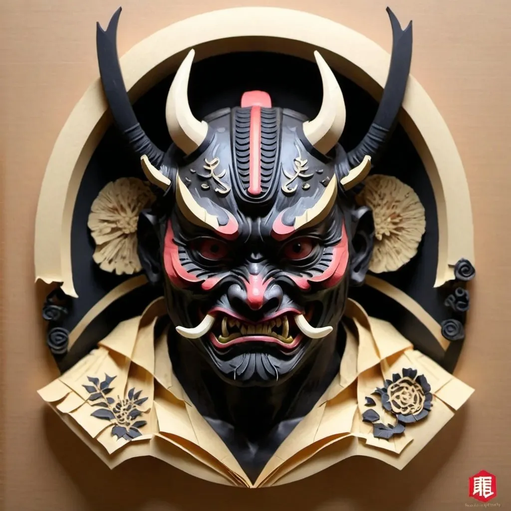 Prompt: Oni mask Samurai


