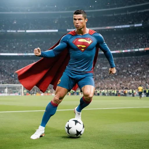Prompt: The combination of Ronaldo and Super Man
