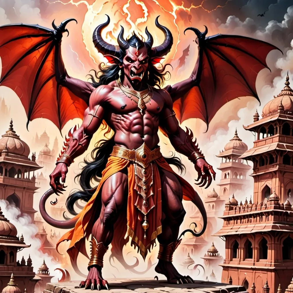 Prompt: India as a demon